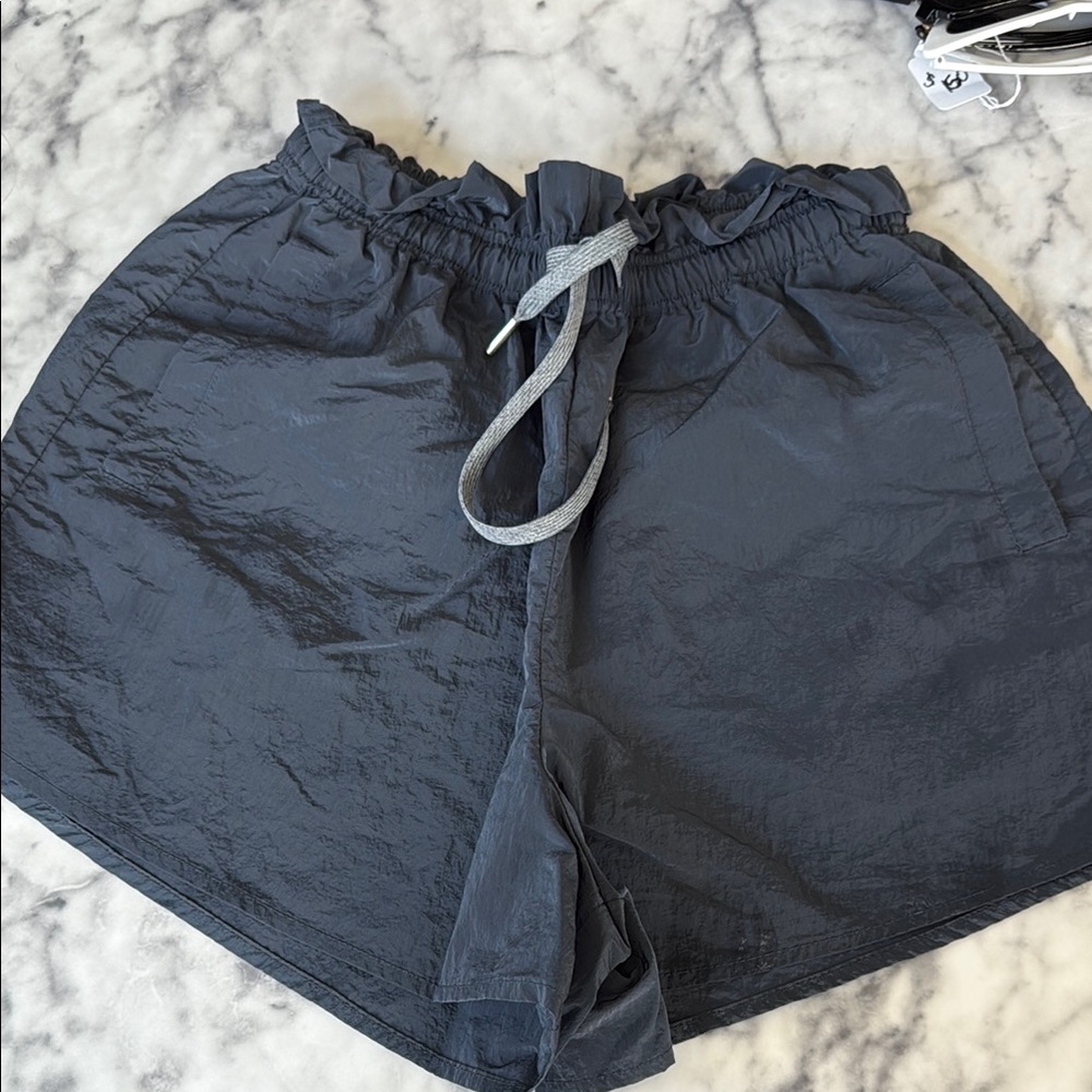 Barley Women's Gray blue Drawstring Shorts